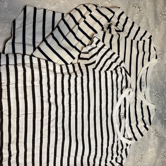 GAP Organic Cotton Stripe Tee Bundle – Size Small (Long + Short Sleeve) - Picture 5 of 5